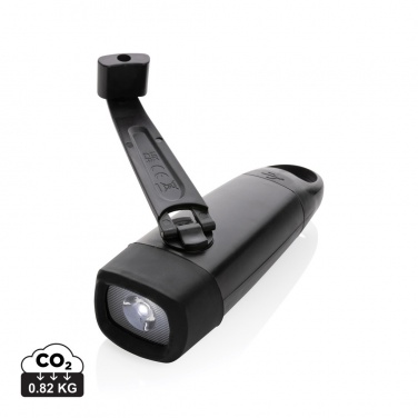 Logotrade advertising product image of: Lightwave RCS rplastic USB-rechargeable torch with crank