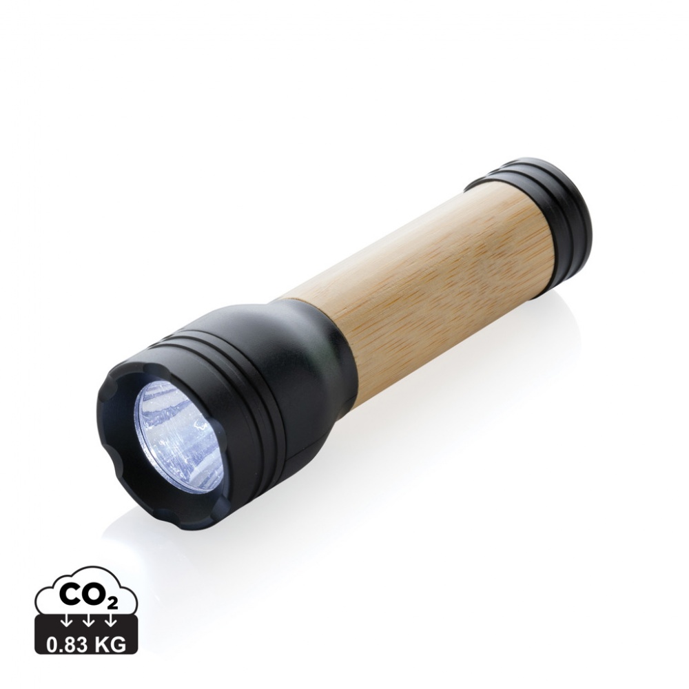 Logo trade promotional giveaways picture of: Lucid 1W RCS certified recycled plastic & bamboo torch