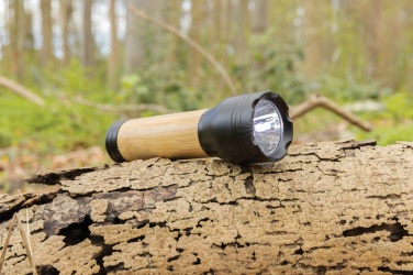 Logotrade promotional giveaway picture of: Lucid 1W RCS certified recycled plastic & bamboo torch