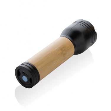 Logotrade promotional merchandise image of: Lucid 3W RCS certified recycled plastic & bamboo torch