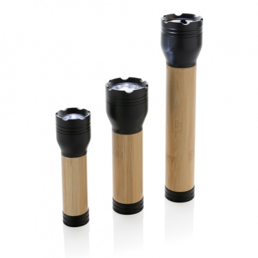 Logotrade promotional item picture of: Lucid 3W RCS certified recycled plastic & bamboo torch