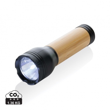 Logotrade corporate gift picture of: Lucid 3W RCS certified recycled plastic & bamboo torch