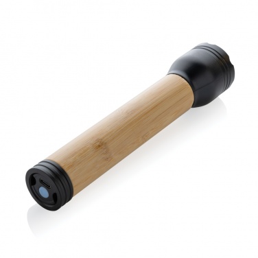 Logotrade promotional item image of: Lucid 5W RCS certified recycled plastic & bamboo torch