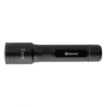 Logo trade corporate gift photo of: RCS recycled aluminum USB-rechargeable heavy duty torch