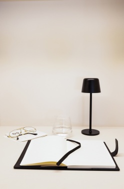 Logo trade corporate gifts picture of: Zenic RCS recycled plastic USB re-chargable table lamp