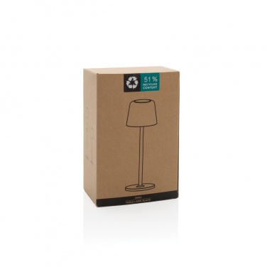 Logo trade business gifts image of: Zenic RCS recycled plastic USB re-chargable table lamp