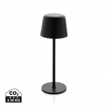 Logo trade promotional gifts image of: Zenic RCS recycled plastic USB re-chargable table lamp