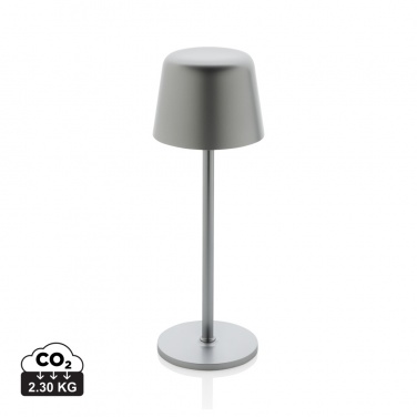 Logo trade promotional gifts image of: Zenic RCS recycled plastic USB re-chargable table lamp