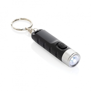 Logotrade promotional giveaway image of: Globix RCS recycled plastic USB re-chargeable keychain torch