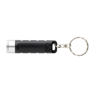 Logotrade promotional merchandise photo of: Globix RCS recycled plastic USB re-chargeable keychain torch