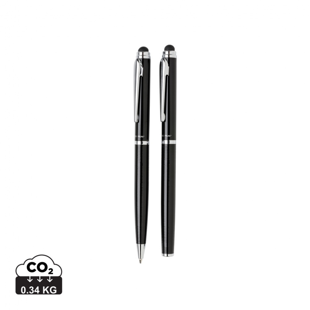 Logo trade promotional items image of: Swiss Peak deluxe pen set