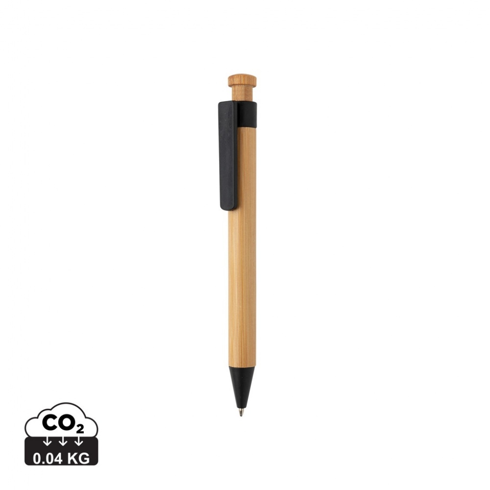 Logotrade promotional gift picture of: Bamboo pen with wheatstraw clip