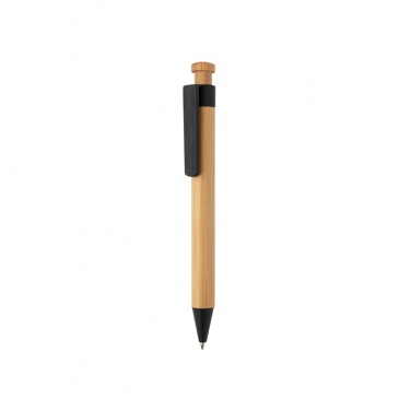 Logo trade promotional gifts picture of: Bamboo pen with wheatstraw clip