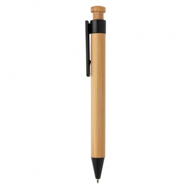 Logotrade promotional gift image of: Bamboo pen with wheatstraw clip