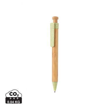 Logotrade promotional product picture of: Bamboo pen with wheatstraw clip