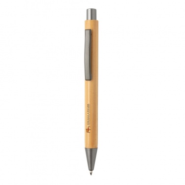 Logotrade business gift image of: Slim design bamboo pen