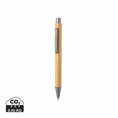 Logo trade business gift photo of: Slim design bamboo pen