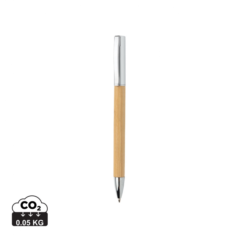 Logo trade corporate gifts image of: Modern bamboo pen