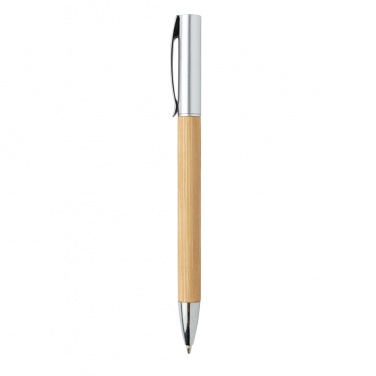 Logo trade business gifts image of: Modern bamboo pen