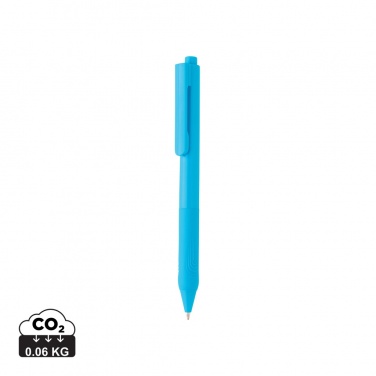 Logo trade advertising products picture of: X9 solid pen with silicone grip