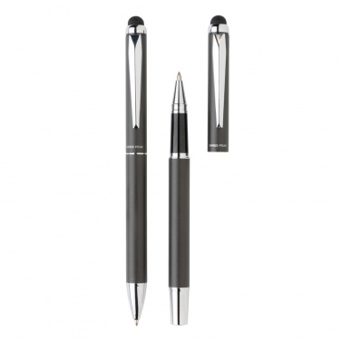 Logo trade promotional gift photo of: Swiss Peak deluxe pen set in PU pouch