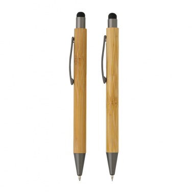 Logotrade promotional item image of: Bamboo modern pen set in box