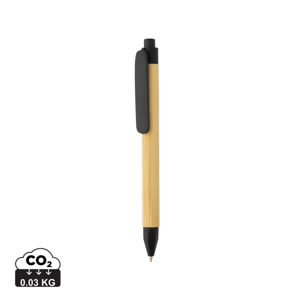 Logo trade promotional products image of: Write responsible recycled paper barrel pen