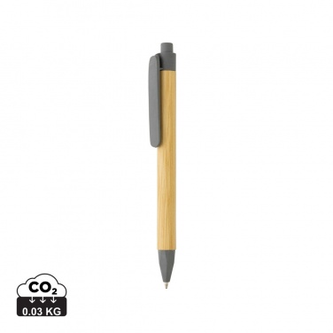 Logo trade promotional merchandise image of: Write responsible recycled paper barrel pen