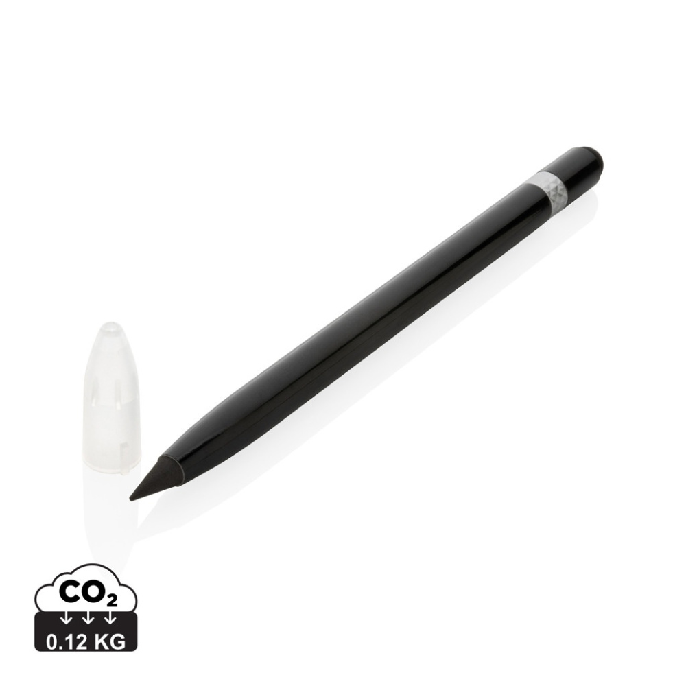 Logo trade promotional products image of: Aluminum inkless pen with eraser