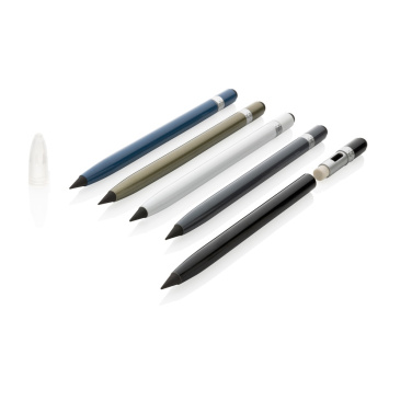 Logo trade advertising product photo of: Aluminum inkless pen with eraser