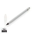 Aluminum inkless pen with eraser, white