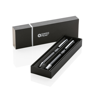 Logo trade promotional merchandise picture of: Swiss Peak Cedar RCS certified recycled aluminum pen set