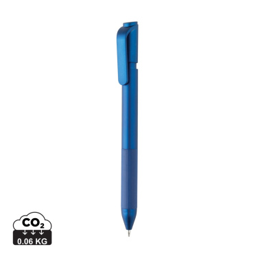 Logo trade business gifts image of: TwistLock GRS certified recycled ABS pen