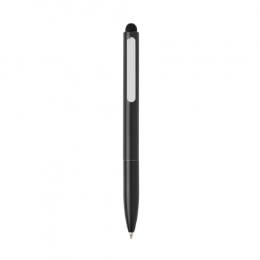 Logotrade promotional item image of: Kymi RCS certified recycled aluminium pen with stylus