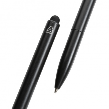 Logotrade promotional item picture of: Kymi RCS certified recycled aluminium pen with stylus