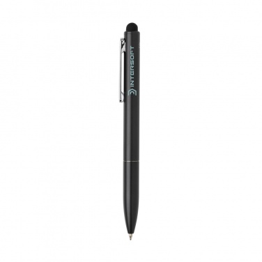 Logotrade promotional giveaway image of: Kymi RCS certified recycled aluminium pen with stylus