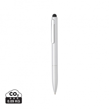 Logo trade promotional product photo of: Kymi RCS certified recycled aluminium pen with stylus