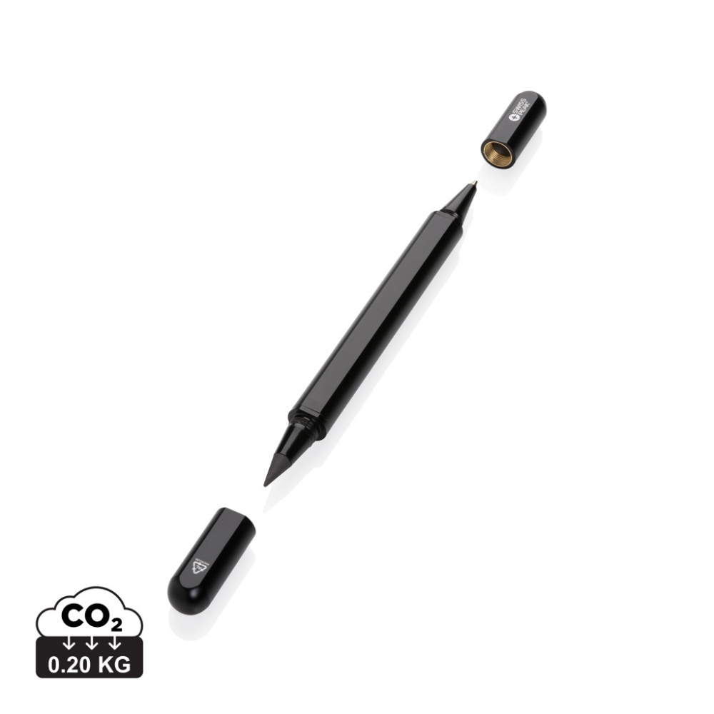 Logotrade promotional merchandise picture of: Swiss Peak Storm RCS recycled aluminum dual tip pen