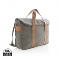 Canvas laptop bag PVC free, grey