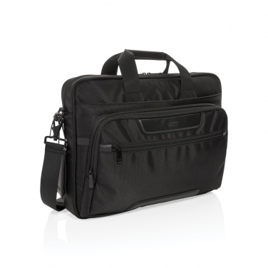 Logotrade promotional merchandise photo of: Swiss Peak RPET Voyager RFID 15.6" laptop bag