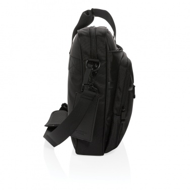 Logo trade promotional items image of: Swiss Peak RPET Voyager RFID 15.6" laptop bag