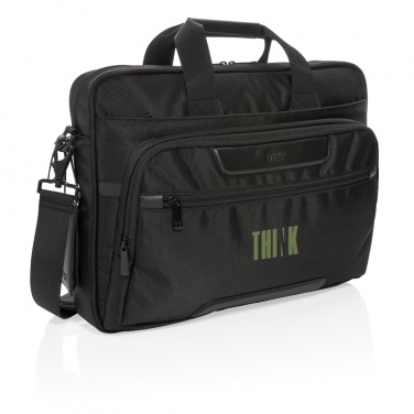 Logo trade promotional giveaway photo of: Swiss Peak RPET Voyager RFID 15.6" laptop bag