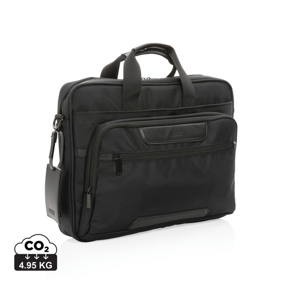 Logo trade business gifts image of: Swiss Peak AWARE™ RPET Voyager 15.6" laptop bag