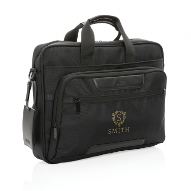 Logo trade corporate gifts picture of: Swiss Peak AWARE™ RPET Voyager 15.6" laptop bag