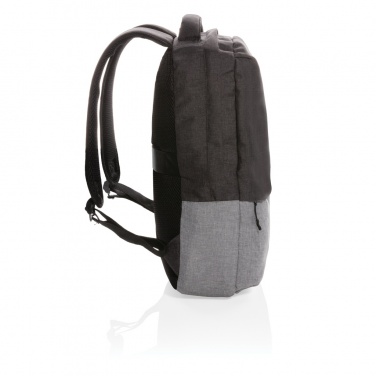 Logotrade promotional giveaway image of: Duo colour RPET 15.6" RFID laptop backpack PVC free