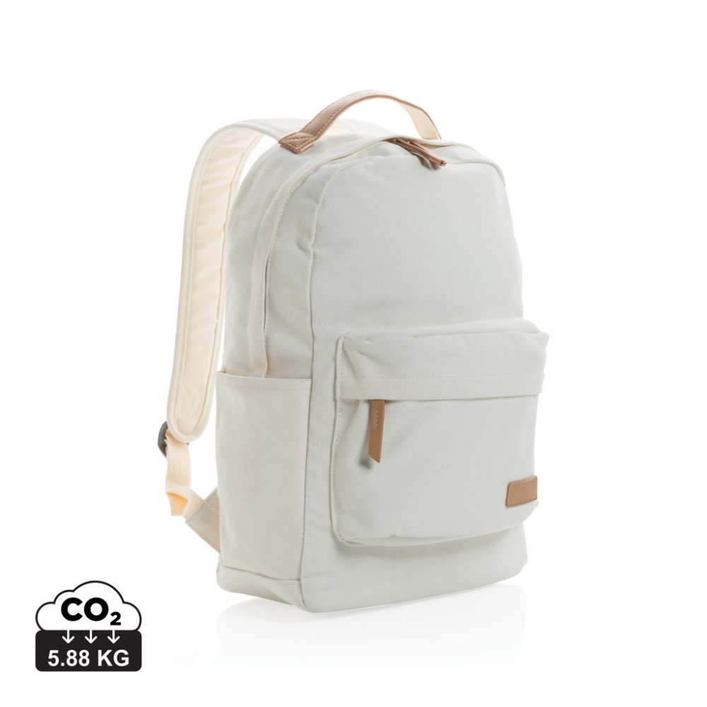 Logo trade promotional giveaway photo of: Impact AWARE™ 16 oz. recycled canvas backpack