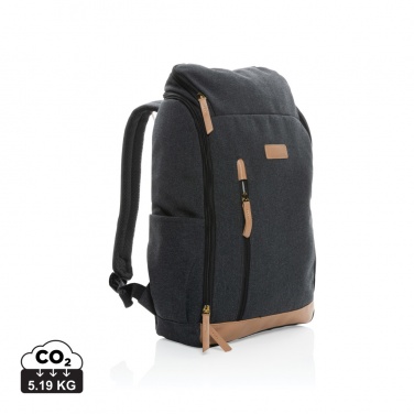 Logotrade promotional giveaways photo of: Impact AWARE™ 16 oz. recycled canvas 15" laptop backpack