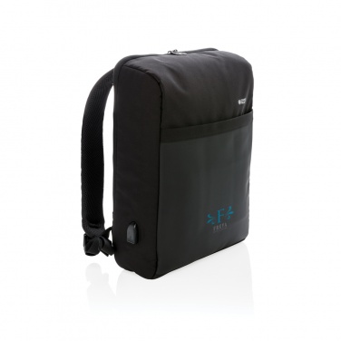 Logo trade promotional item photo of: Swiss Peak 15" anti-theft RFID & USB backpack PVC free