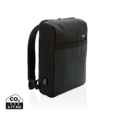 Logo trade promotional products picture of: Swiss Peak 15" anti-theft RFID & USB backpack PVC free