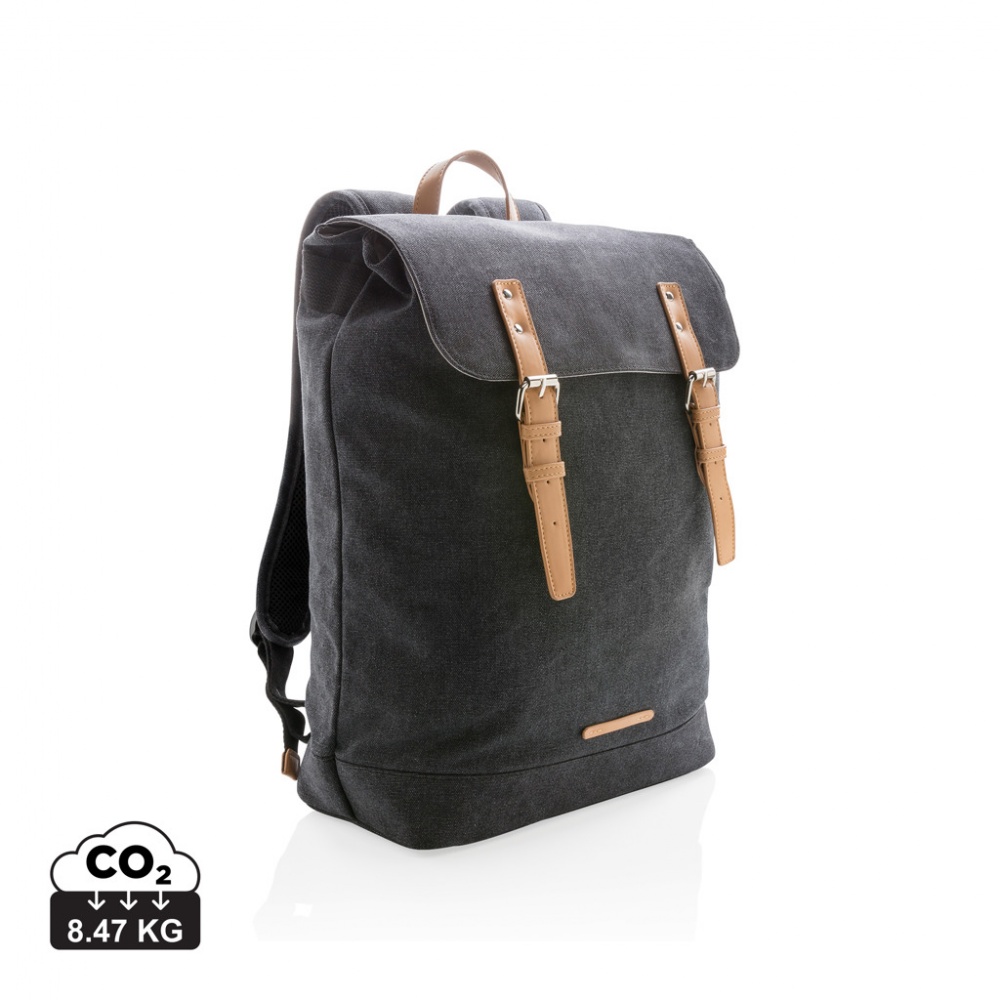 Logo trade advertising products picture of: Canvas laptop backpack PVC free